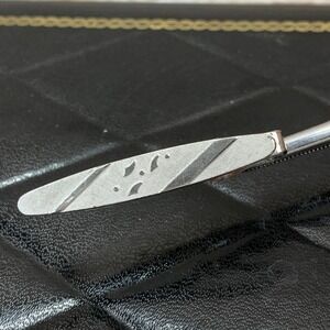 Vintage SWANK Tie Clip Bar Clasp Silver Tone Etched Design Menswear‎
